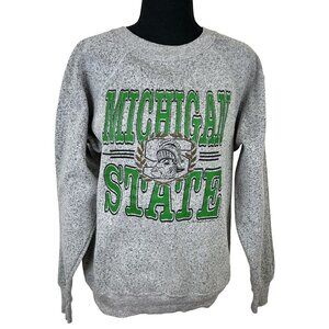 Vintage 80s Rare Michigan State Pullover Sweater